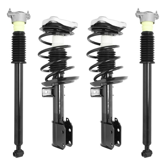 Unity Automotive Front & Rear Complete Strut Assembly Shock Kit Fits 2013-2015 Mercedes-Benz GLK250, 4-11370-257080-001