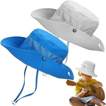 Toddler Sun Hat, Baby Sun Hat Toddler Summer Baby Boy Bucket Hat Wide Brim Beach Hats for Baby Boys 0-7 Years 2Pack