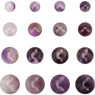 DIY 40PCS Natural Amethyst Stone Cabochons 4 Sizes Half Round Flatback Gemstones Beads Healing Quartz Chakra Crystal Stone for Earring Necklace Jewelry Making DIY