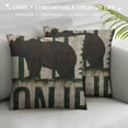 thumbnail image 3 of Qinduosi Lodge Cabin Pillow Cover Do Not Wake The Bears Design Home Sofa Decorative Throw Cushion Cover Furniture Square Printed Pillowcase Hidden Zipper, 3 of 5