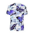 thumbnail image 3 of Haiem Hip Hop Hipster Baseball Jersey Button Down Shirts Sports Uniforms Men Women Jersey(Butterflies,3X-Large), 3 of 9