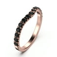 thumbnail image 2 of Radhika2 Curved Black Diamond Moissanite Ring 18K Rose Gold Over Silver, 2 of 4