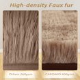 thumbnail image 4 of Fluffy Rugs for Living Room,Luxury Soft and Thick Fluffy Area Rug Modern Shag Rugs for Bedroom Living Room,Faux Shag Rug Home Decor Nursery Area Rug Carpets for Bedroom coffe 5' x 8', 4 of 7