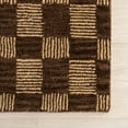 thumbnail image 4 of Rugs USA Quince Checkered Wool Area Rug, 5' x 8', Quince Brown, 4 of 8
