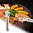 thumbnail image 2 of Xihbxyly Pinzas de Acero Inoxidable, Herramienta para Asar a Alta Temperatura, Pinza para Alimentos con Mecanismo de Bloqueo, Ayuda Versátil para Cocinar, Ideal para Asar Pan y Filetes Al Aire Libre,, 2 of 6