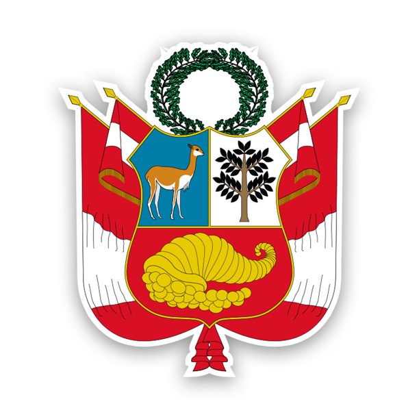 Peruvian Coat of Arms Sticker Decal - Self Adhesive Vinyl ...