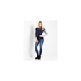 thumbnail image 3 of Aeropostale - Playera básica con espalda de tulipán transparente para mujer, azul, XS, 3 of 3