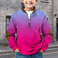 thumbnail image 2 of Mercatoo Boys Long Sleeved Shirts Kids 1/4 Zip up Sweatshirt Solid Casual Pullover Shirt Outdoor Fall Clothes for Teen Boy, 2 of 4