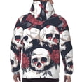 thumbnail image 7 of Salouo Gothic Skulls And Roses Pattern Men's Fall Hoodie Sweatshirt,Sport Hoodie with Pockets for Men Pullover Casual Hooded Sweatshirt-Large, 7 of 7