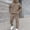 Brown, variant on Mens Sweat Set 2 Piece Set Casual Long Sleeve Hoodie With Sweatpants Men's Tracksuits Jogger Set