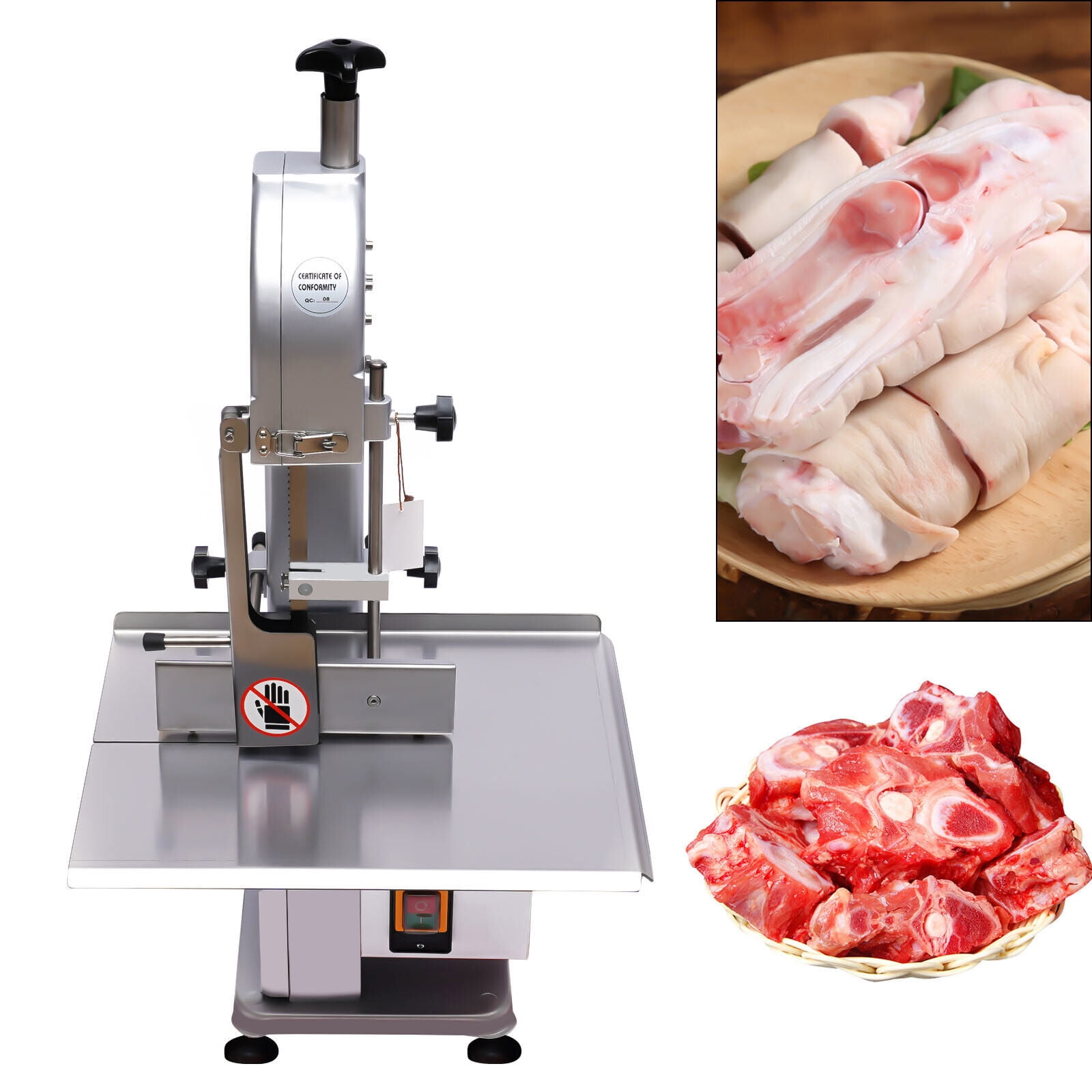 FETCOI 1500W Commercial Meat Bone Saw Machine Electric Bone Tool Band Cutter 10150mm