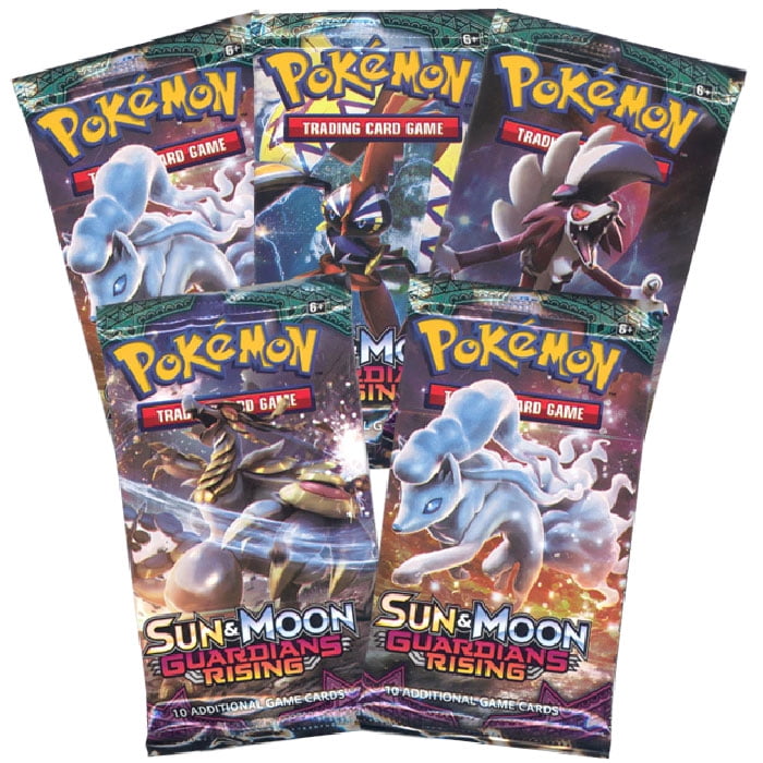 Details about   Pokemon Sun And Moon Guardians Rising 5-Sealed Packs 