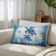 thumbnail image 6 of Ocean Blue Turtles Throw Pillow Cover 12 x 20 Inch Decorative Pillow Cover Coastal Octopus Coral Nautical Starfish Lumbar Pillowcase Seasonal Rectangle Cushion Case for Couch Sofa Bed Living Room, 6 of 9