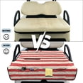 thumbnail image 6 of Pzuqiu Golf Cart Seat Towel Blanket Covers, Compatible with Outdoor, Suitable for Club Car Breathable, Striped Pattern Design, 6 of 7