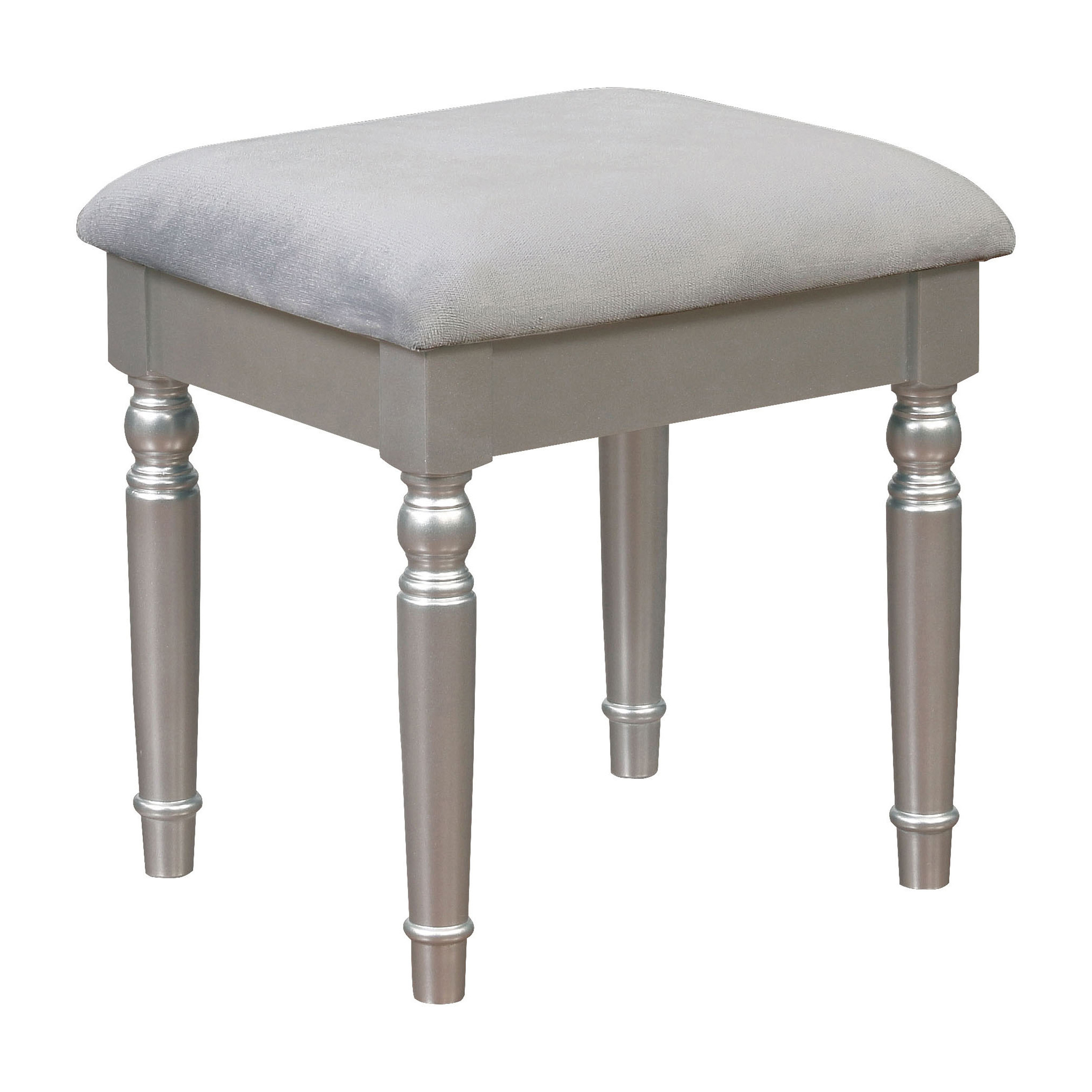 Furniture of America Stella Contemporary 3-Piece Vanity Set, Silver