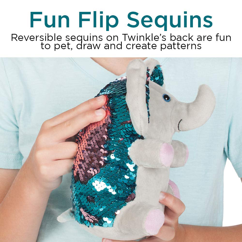 Hope The Hippopotamus Mini Sequin Plush Pet by Creativity for Kids for sale online 