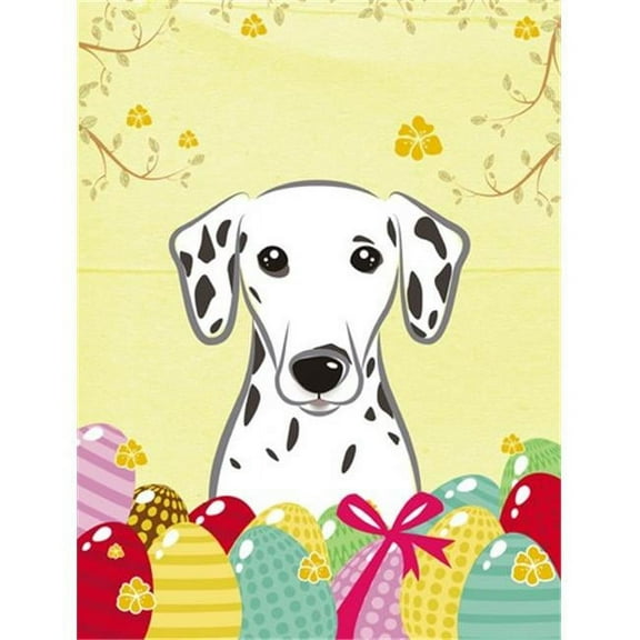Carolines Treasures BB1892GF Dalmatian Easter Egg Hunt Flag Garden