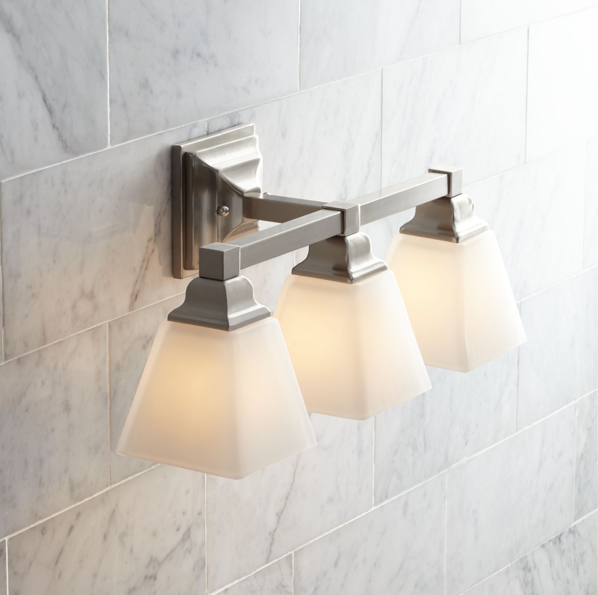 Regency Hill Modern Wall Light Satin, Lamps Plus Bathroom Vanity Light Fixtures