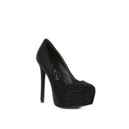 

Clarisse Diamante Faux Suede High Heeled Pumps