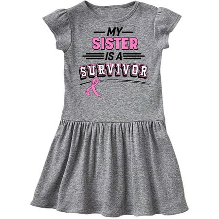 

Inktastic My Sister is a Survivor Breast Cancer Awareness Gift Toddler Girl Dress