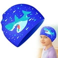 thumbnail image 2 of ​​LYINGF Non-Silicone Kids Swim Cap - Comfortable Stretchy Fabric Head Cover for Boys/Girls Swimming Lessons, Chlorine-Resistant Training Gear for Young Swimmers​​, 2 of 9