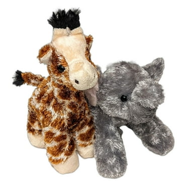 FUCSHIA GIRAFFE & VIOLET ELEPHANT Mini Flopsie 8" Stuffed Animal Plush ...