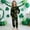 Green C, variant on Girls St Patricks Day Outfit Sets Glitter Striped Shamrock PJ Set Kids Holiday Outfit Sets Green,Size 9 T