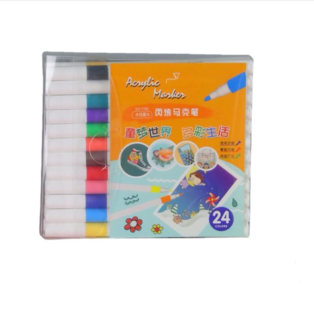 Colorful Acrylic Paint Markers, DIY Acrylic Markers, Waterproof Paint Markers, Acrylic Paint Pens For Stone Wood Calligraphy Canvas Ceramic Metal Glass