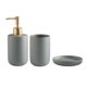 thumbnail image 1 of Juego de 3 accesorios de baño de cerámica. Incluye dispensador de jabón, taza for enjuague bucal y jabonera., 1 of 6