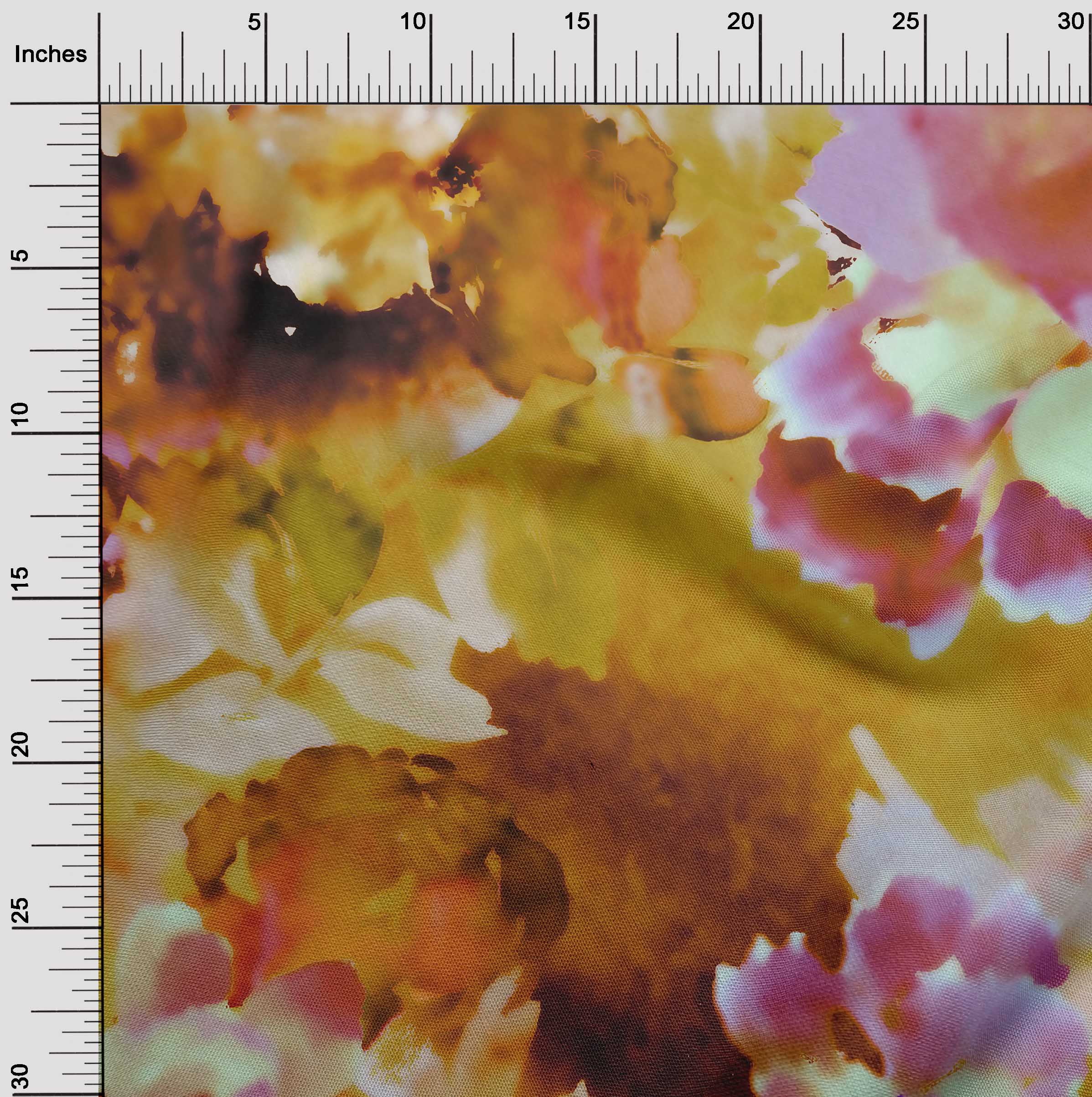 oneOone Cotton Cambric Brown Fabric Abstract-Blurred Floral Pattern Dress Material Fabric Print Fabric By The Yard 42 Inch Wide