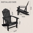 thumbnail image 2 of GONICHA Adirondack Chair,All-Weather Poly Lumber Fire Pit Chair for Patio Garden,Black, 2 of 6