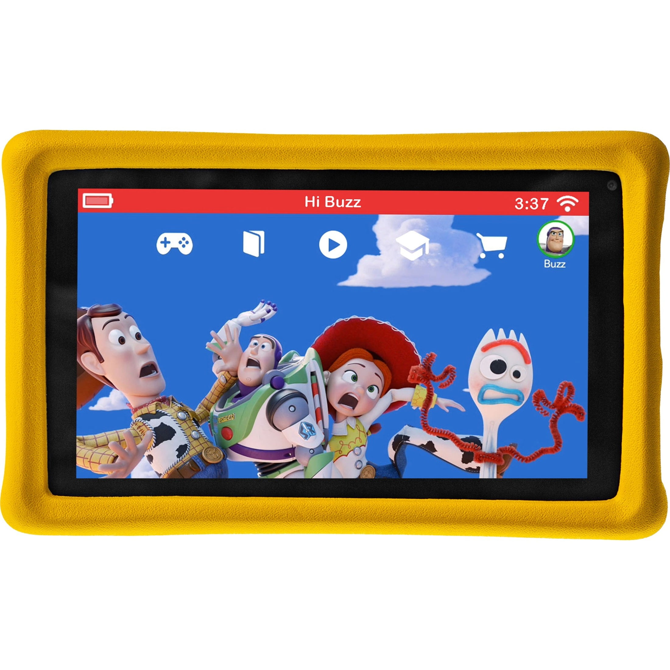 Pebble Gear 7” Kids Tablet – Disney/Pixar Histoire de Jouets 4 Tablette Applications et E-Books 500 Jeux boîtier Pare-Chocs conçu pour Enfants contrôle Parental HD Display 16 GB Wi-FI 