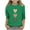 Green, variant on Girls Raglan 3/4 Length Sleeve T Shirts Fashion Crew Neck Cute Heart Print Tops Y2K 3/4 Sleeve Blouse Trendy Valentine's Day Outfits