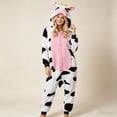 thumbnail image 6 of Xyant Snug Fit Unisex Onesie Pajamas Flannel Animal One Piece Halloween Outfits Sleepwear Homewear for Adult Kids (White,7-8 Years), 6 of 7