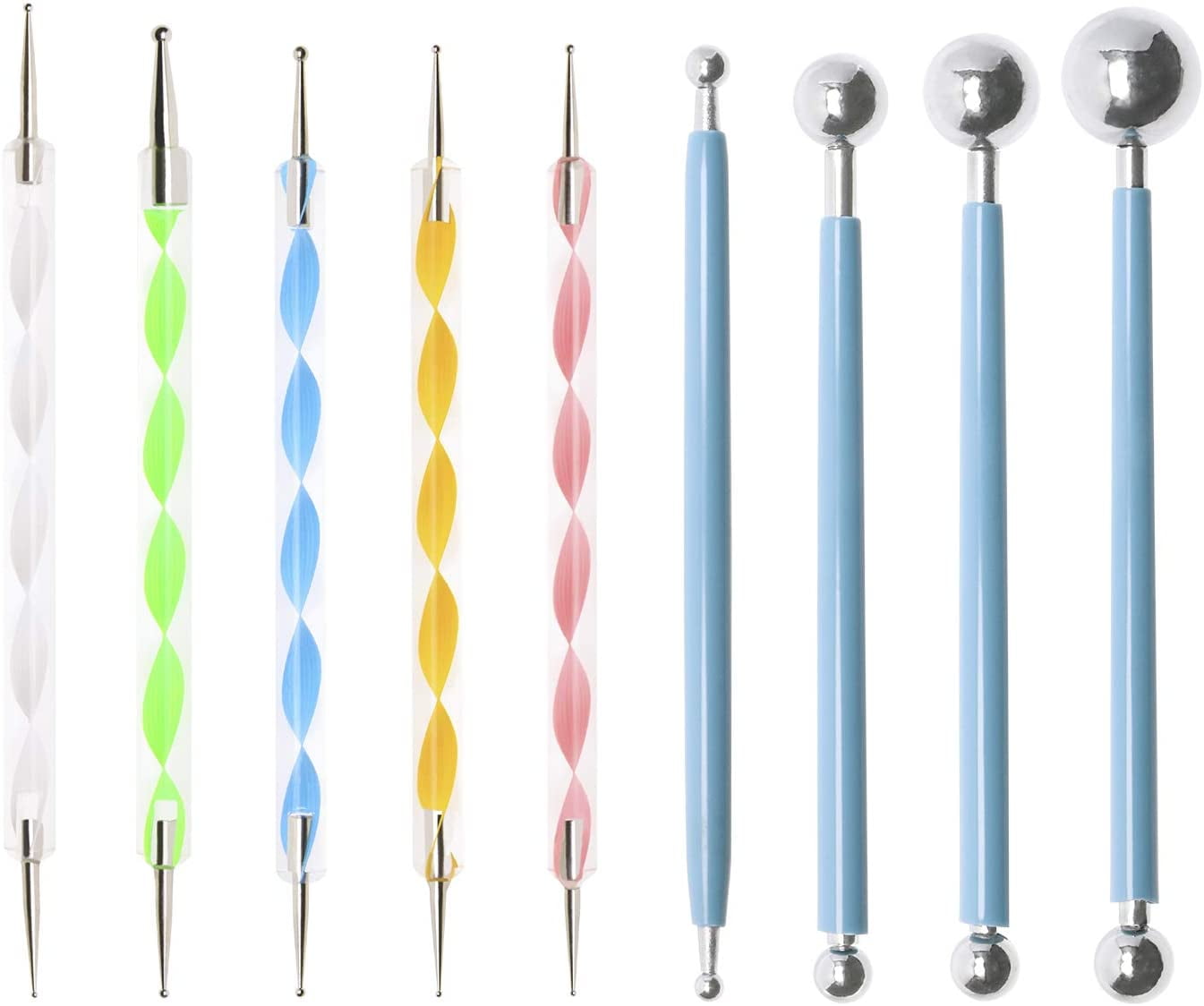 ABenkle 10Pcs Dotting Tools Ball Styluses for Rock Painting, Pottery blue