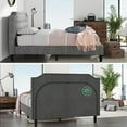 thumbnail image 4 of Zinus Kellen Upholstered Scalloped Platform Bed Frame with Headboard, 4 of 9