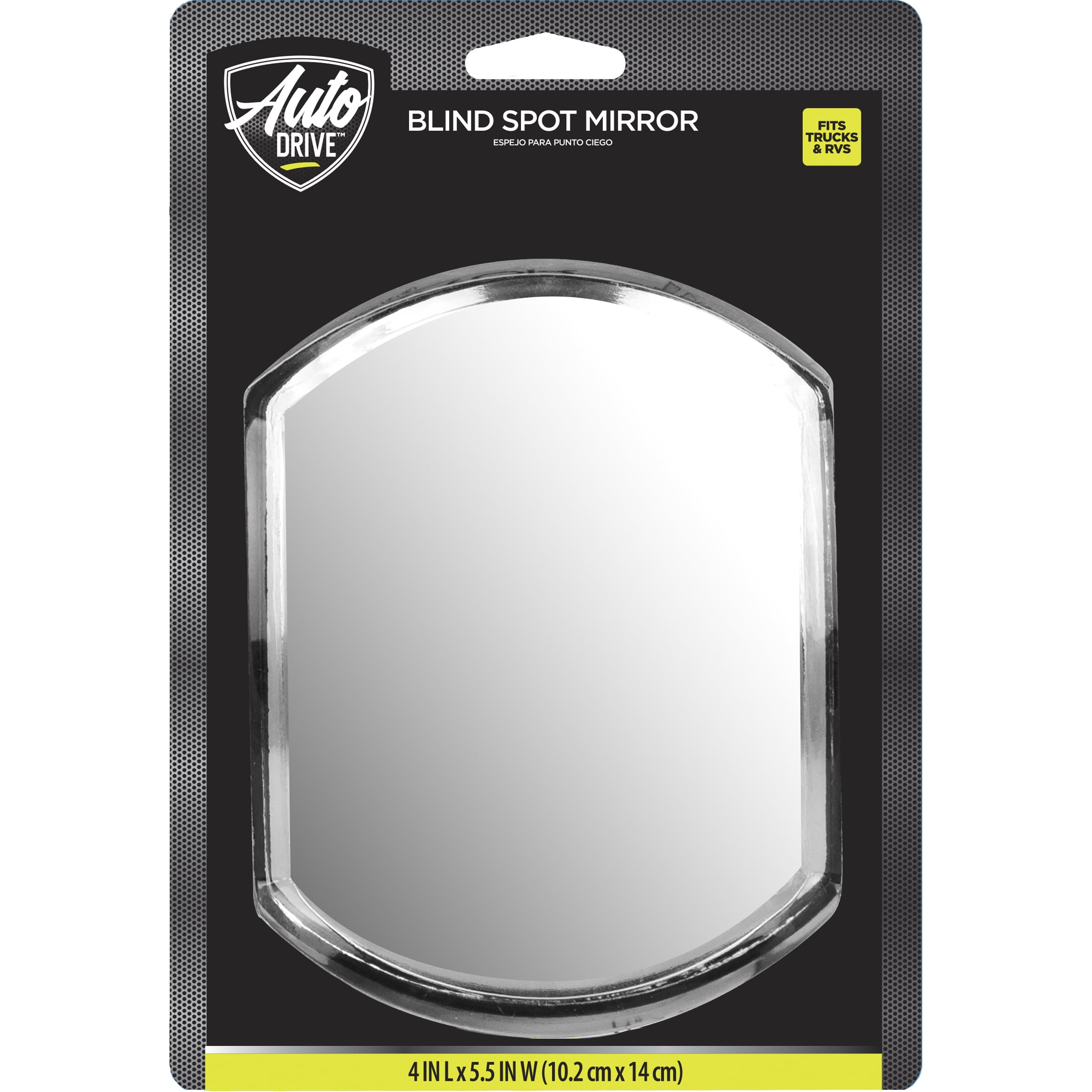 Auto Drive 4 in. x 5-1/2 in. RV and Truck Blind Spot Mirror Black, 72224RV