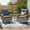 Blue, variant on Amopatio 360 Swivel Rocker Small Recliner Chair for Small Spaces for Living Room,Upholstered Fabric Glider Recliner Nursery,White