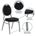 thumbnail image 2 of Flash Furniture HERCULES Series Teardrop Back Stacking Banquet Chair in Black Patterned Fabric - Silver Vein Frame, 2 of 13