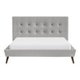 thumbnail image 2 of Furniture of America Macki Mid-century Modern Fabric Tufted King Bed in Gray, 2 of 5