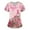 A004_Light pink, variant on LHVUOA Womens Breast Cancer Scrub Tops Short Sleeve Pink Ribbon Printed Vneck Tops Breast Cancer Awareness T-Shirts Casual Caregiver T Shirts