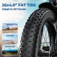 thumbnail image 2 of Electric Bike for Adults, Peak 1000W Electric Bicycles, E-Mountain Bike, 48V Battery, 26" Fat Off-Road Tires, UL2849, APP Control, 2 of 7
