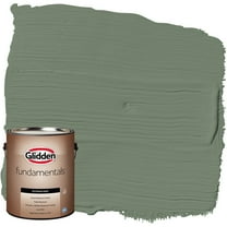 Glidden Fundamentals Exterior Paint Lottery Winnings / Green, Flat, 1 Gallon