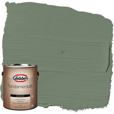 Glidden Fundamentals Exterior Paint Lottery Winnings / Green, Flat, 1 Gallon