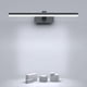 thumbnail image 2 of Lámpara de tocador LED negra mate, material de alta calidad con ángulo de iluminación de 180° para baños modernos sin atenuación, 2 of 5