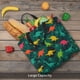 thumbnail image 5 of Disketp Colorful Dinosaurs Bolsa Tote de Lona para Mujer, Bolso de Hombro y Cruzado con Cierre de Cremallera, 5 of 7