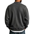 thumbnail image 5 of Hearthz Mock Neck Sweatshirts for Men Fall Winter Long Sleeve Sweatshirt Men Solid Color Streetwear Lightweight Pullover Men Black M, 5 of 5