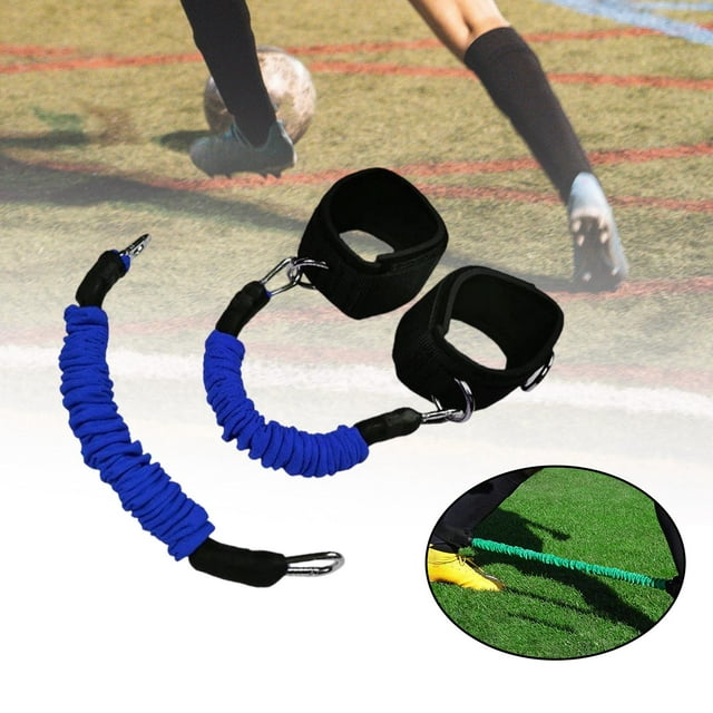 Bandas elásticas para piernas y tobillos, cuerdas de resistencia para entrenamiento de salto, cinturones de cintura para taekwondo, gimnasio y fitness Azul