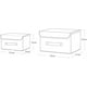 thumbnail image 2 of Caja de almacenamiento de tela plegable con tapas, juego de 4 cajas diferentes para ropa, decoración, ropa interior, juguetes, revistas, 2 of 4