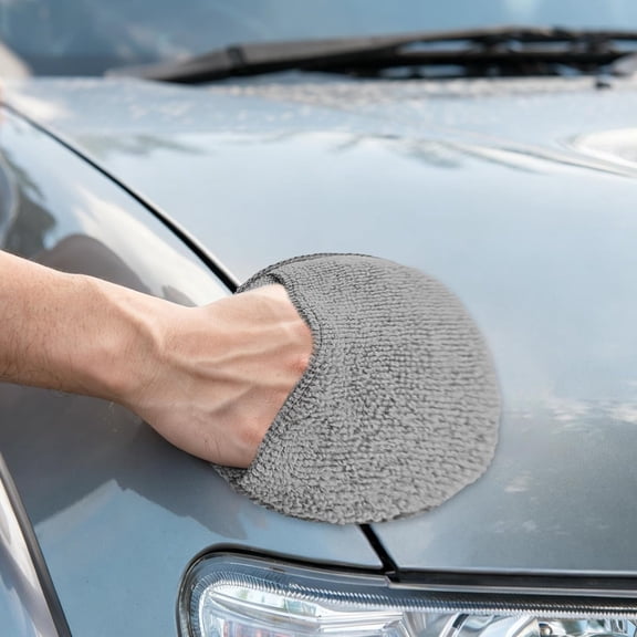 Microfiber Wax Applicator Pads, Hand Polishing Foam for Auto Detailing, 10 Pack Grey
